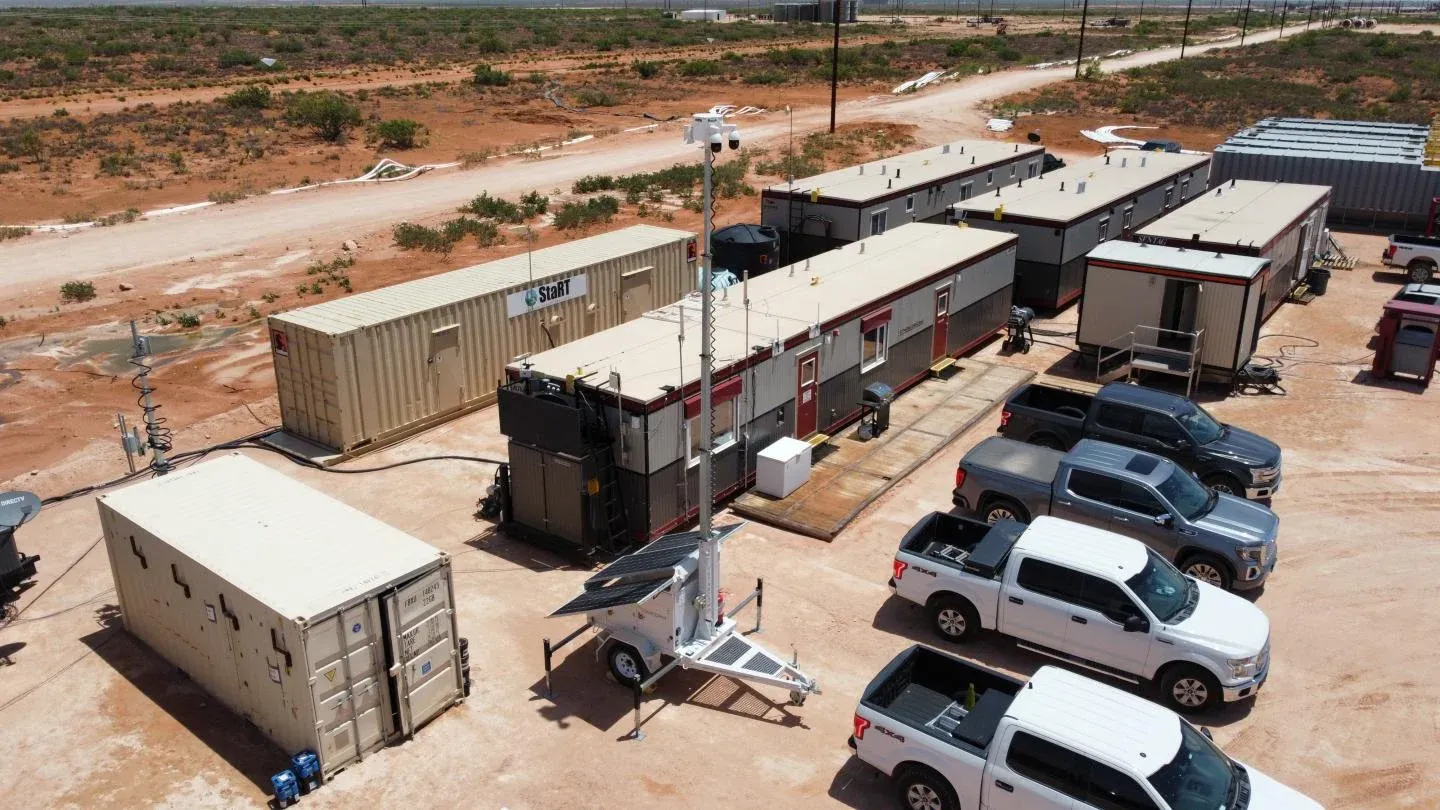 Mobile Security Trailer with surveillance cameras